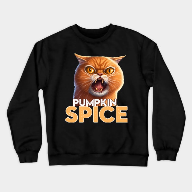 Pumpkin Spice Kitty Crewneck Sweatshirt by nonbeenarydesigns